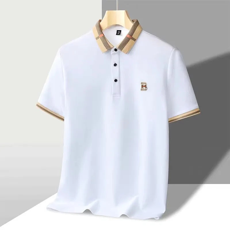 Polo da Uomo con Logo di Lusso: T-Shirt Paul in Sete e Cotone per l'Estate