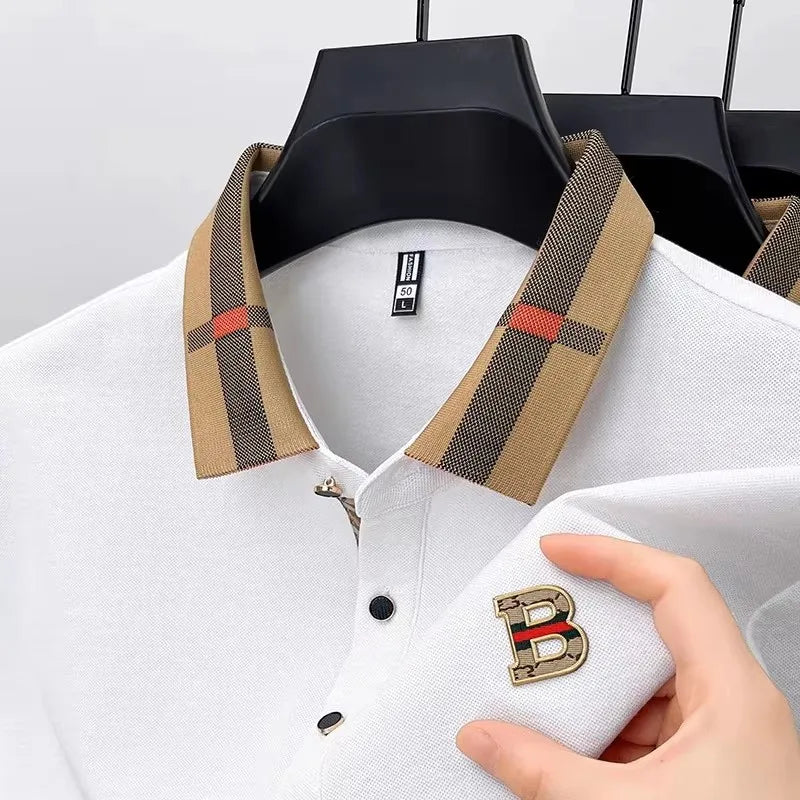 Polo da Uomo con Logo di Lusso: T-Shirt Paul in Sete e Cotone per l'Estate