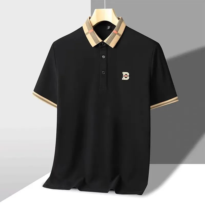 Polo da Uomo con Logo di Lusso: T-Shirt Paul in Sete e Cotone per l'Estate