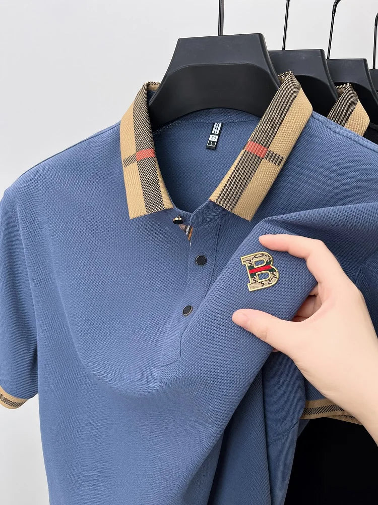 Polo da Uomo con Logo di Lusso: T-Shirt Paul in Sete e Cotone per l'Estate