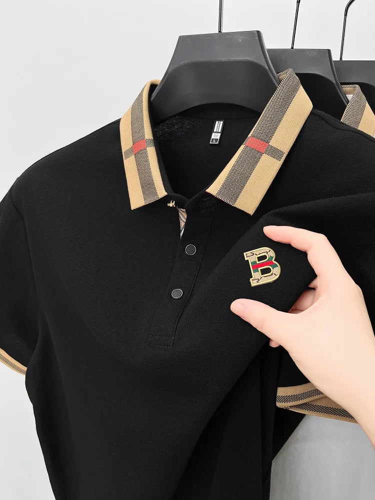 Polo da Uomo con Logo di Lusso: T-Shirt Paul in Sete e Cotone per l'Estate