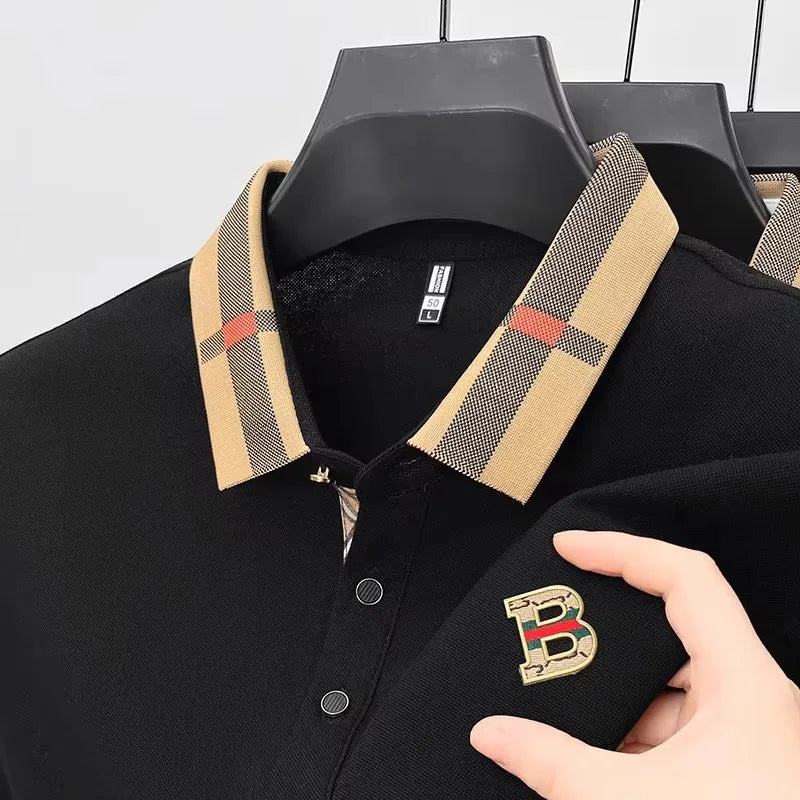 Polo da Uomo con Logo di Lusso: T-Shirt Paul in Sete e Cotone per l'Estate