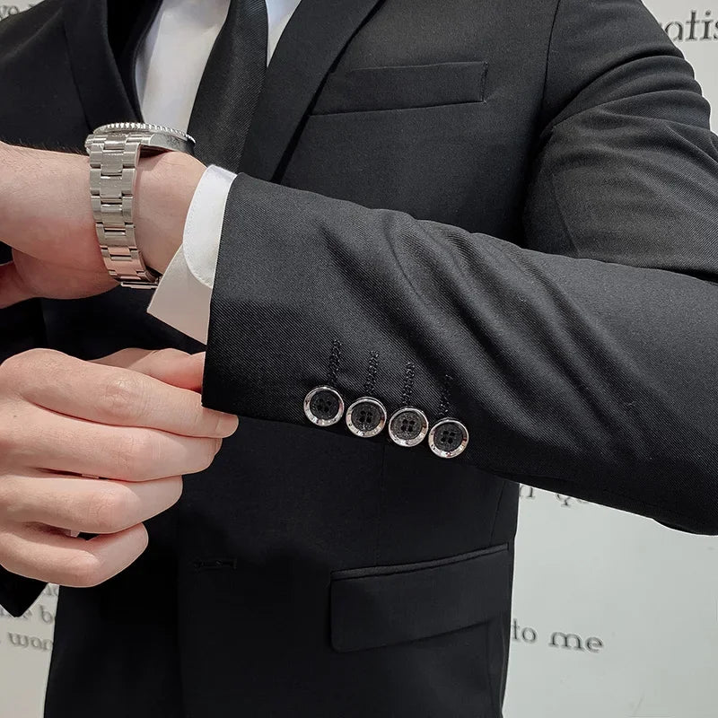 Completo da Uomo (Blazer + Gilet + Pantaloni) - Eleganza da Gentiluomo per Lavoro, Matrimonio e Cerimonie