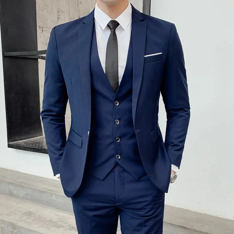 Completo a Tre Pezzi Uomo Primavera: Eleganza Casual Business Slim Fit