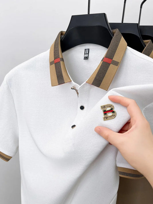 Polo da Uomo con Logo di Lusso: T-Shirt Paul in Sete e Cotone per l'Estate
